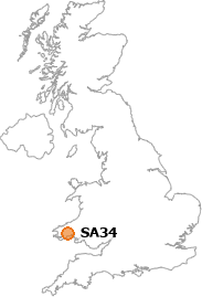 map showing location of SA34