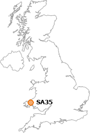 map showing location of SA35