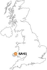 map showing location of SA41