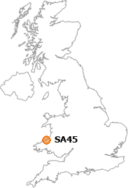 map showing location of SA45