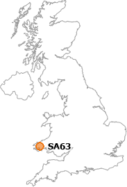 map showing location of SA63
