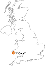 map showing location of SA72