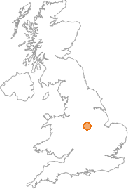 map showing location of Sawley, Derbyshire