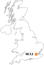 map showing location of SE12
