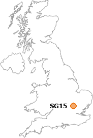 map showing location of SG15