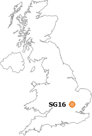 map showing location of SG16