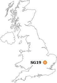 map showing location of SG19