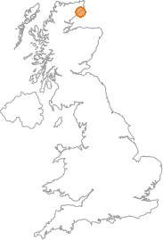 map showing location of Sheppardstown, Highland