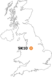 map showing location of SK10