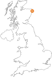 map showing location of Skelmuir, Aberdeenshire