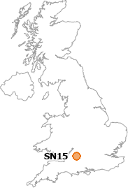 map showing location of SN15