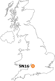 map showing location of SN16