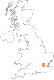 map showing location of Southgate, Greater London