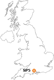 map showing location of SP5