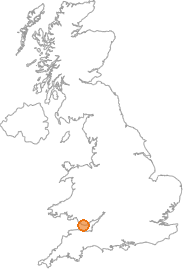 map showing location of St Donats, Vale of Glamorgan