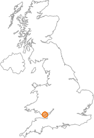 map showing location of St Fagans, Cardiff