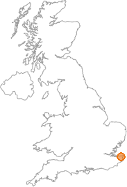 map showing location of St Nicholas at Wade, Kent