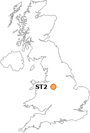 map showing location of ST2
