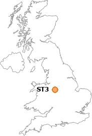 map showing location of ST3