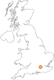 map showing location of Sunningdale, Berkshire