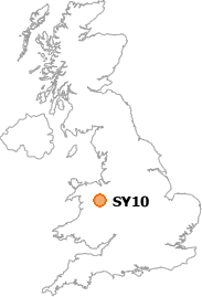 map showing location of SY10