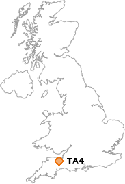 map showing location of TA4