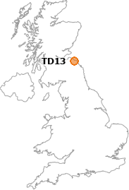map showing location of TD13