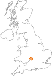 map showing location of Teddington, Gloucestershire