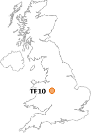 map showing location of TF10