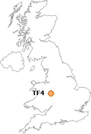 map showing location of TF4