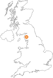 map showing location of Threlkeld, Cumbria