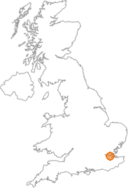 map showing location of Tilbury, Essex