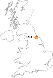 map showing location of TS1