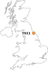 map showing location of TS11