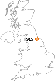 map showing location of TS15