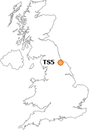 map showing location of TS5