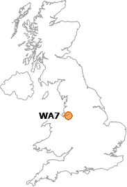 map showing location of WA7