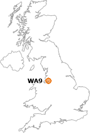 map showing location of WA9