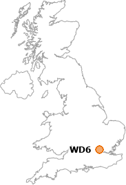map showing location of WD6