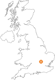 map showing location of Woburn Sands, Bedfordshire