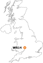 map showing location of WR14