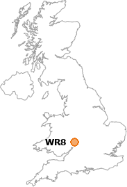 map showing location of WR8