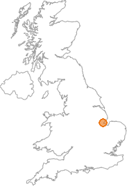 map showing location of Wyberton, Lincolnshire