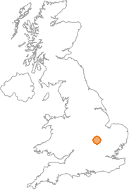 map showing location of Wymington, Bedfordshire