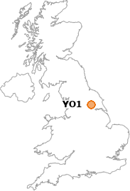 map showing location of YO1