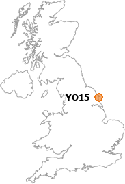 map showing location of YO15