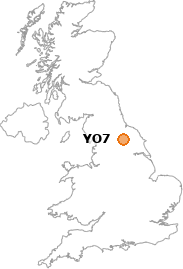 map showing location of YO7