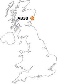 map showing location of AB30