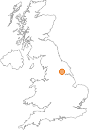 map showing location of Acaster Malbis, York