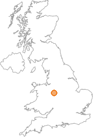 map showing location of Adbaston, Staffordshire
